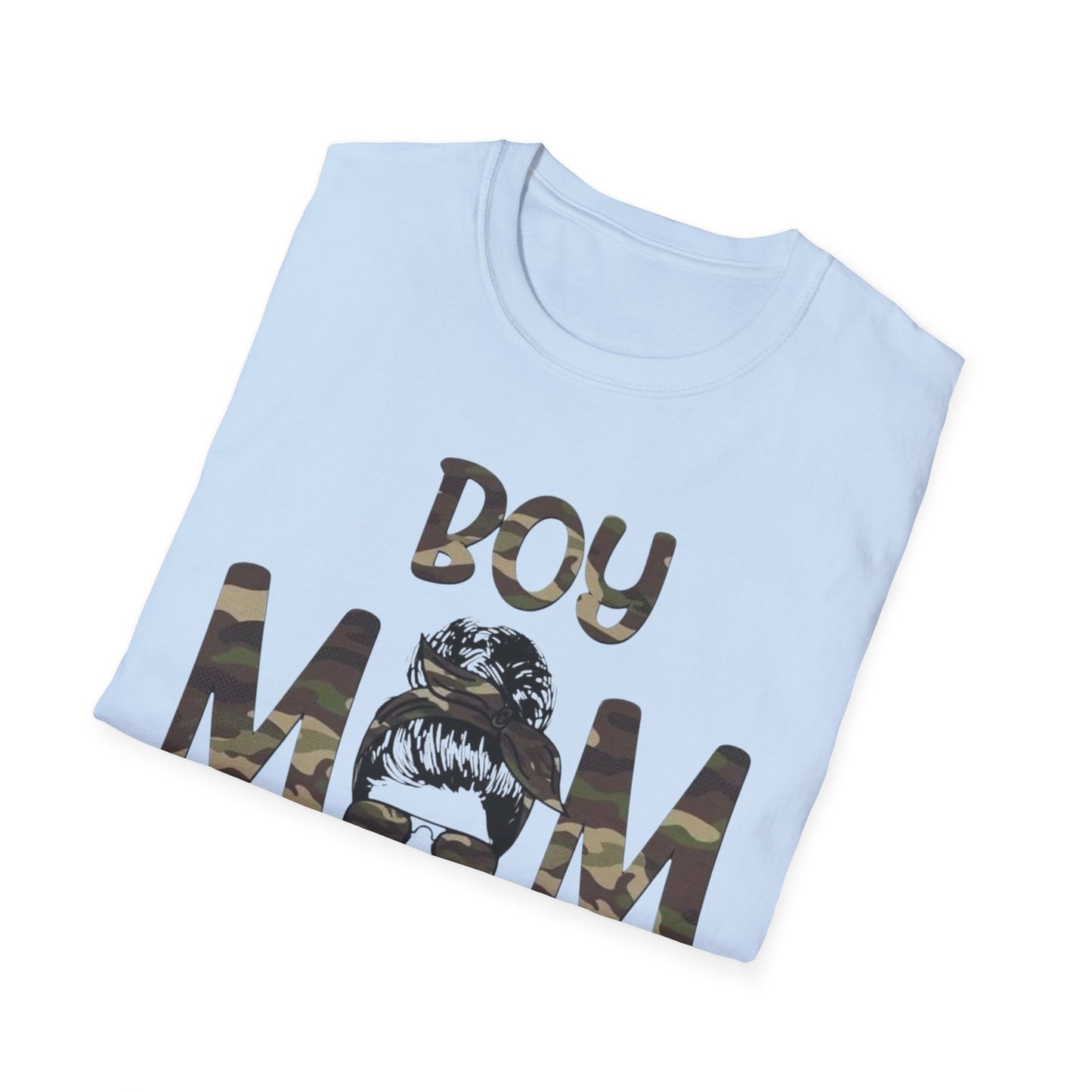 Boy Mom T-Shirt – 'Boy Mom From Son Up To Son Down' Camo Graphic Tee