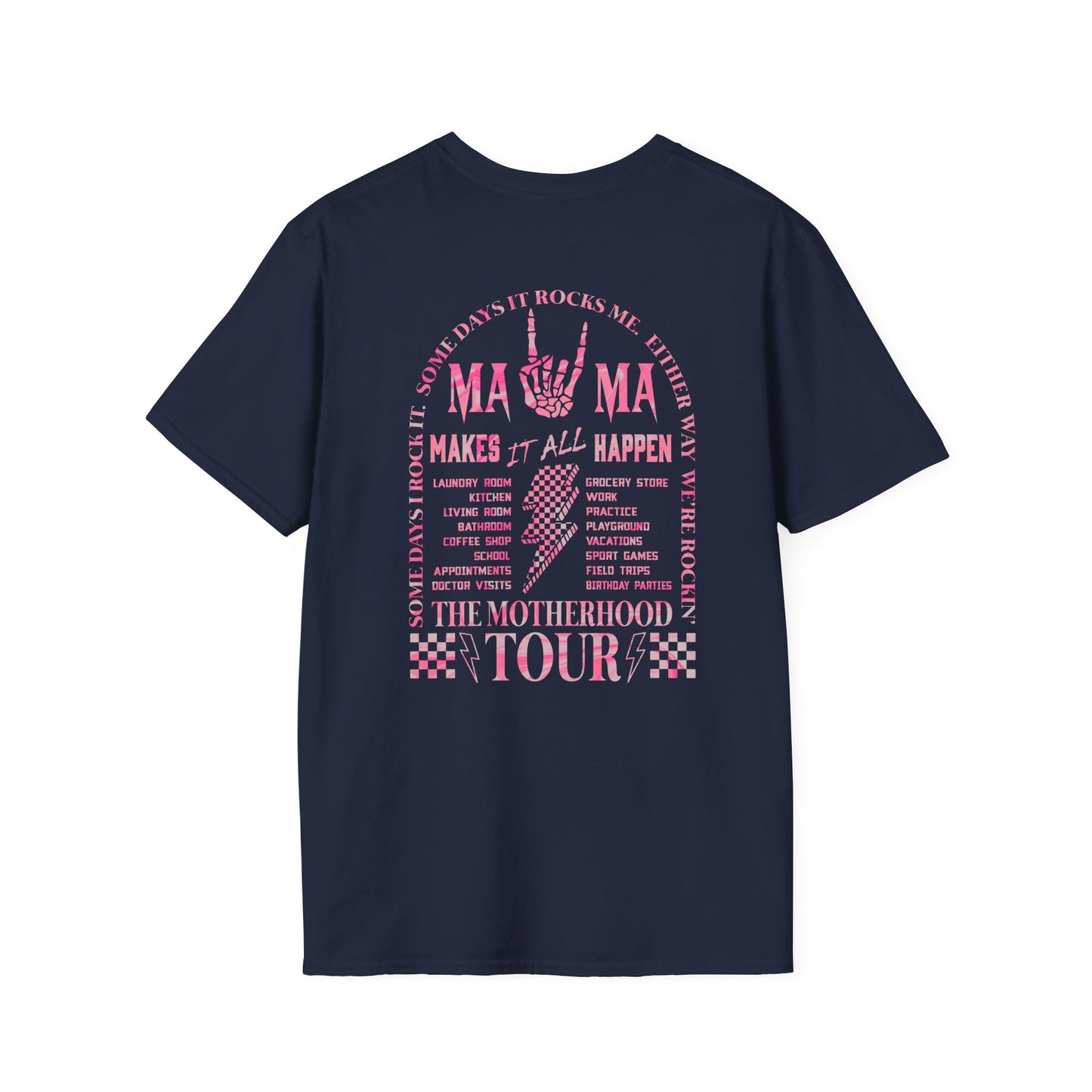Mama Rock Tour T-Shirt — The Motherhood Tour Pink Graphic Tee