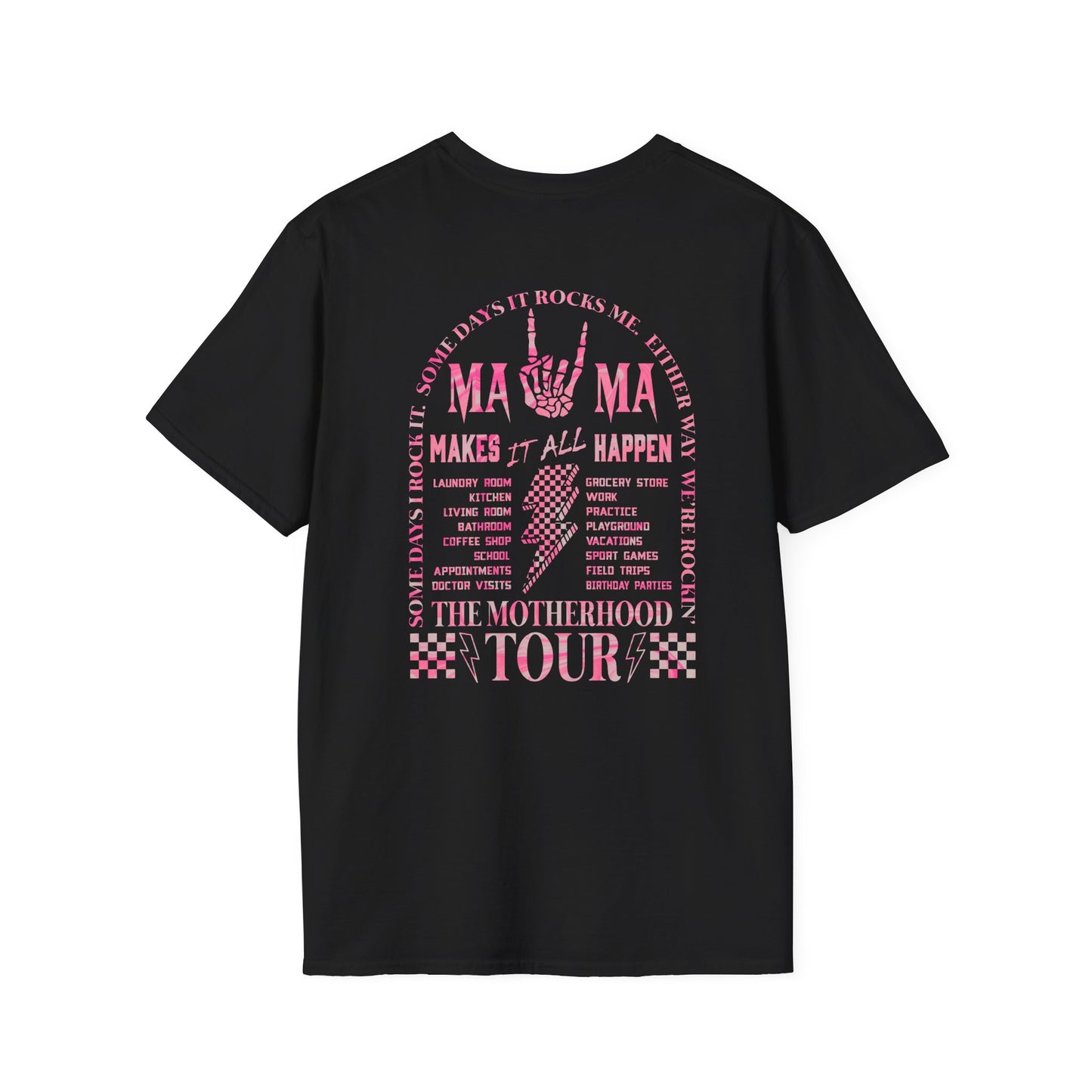 Mama Rock Tour T-Shirt — The Motherhood Tour Pink Graphic Tee