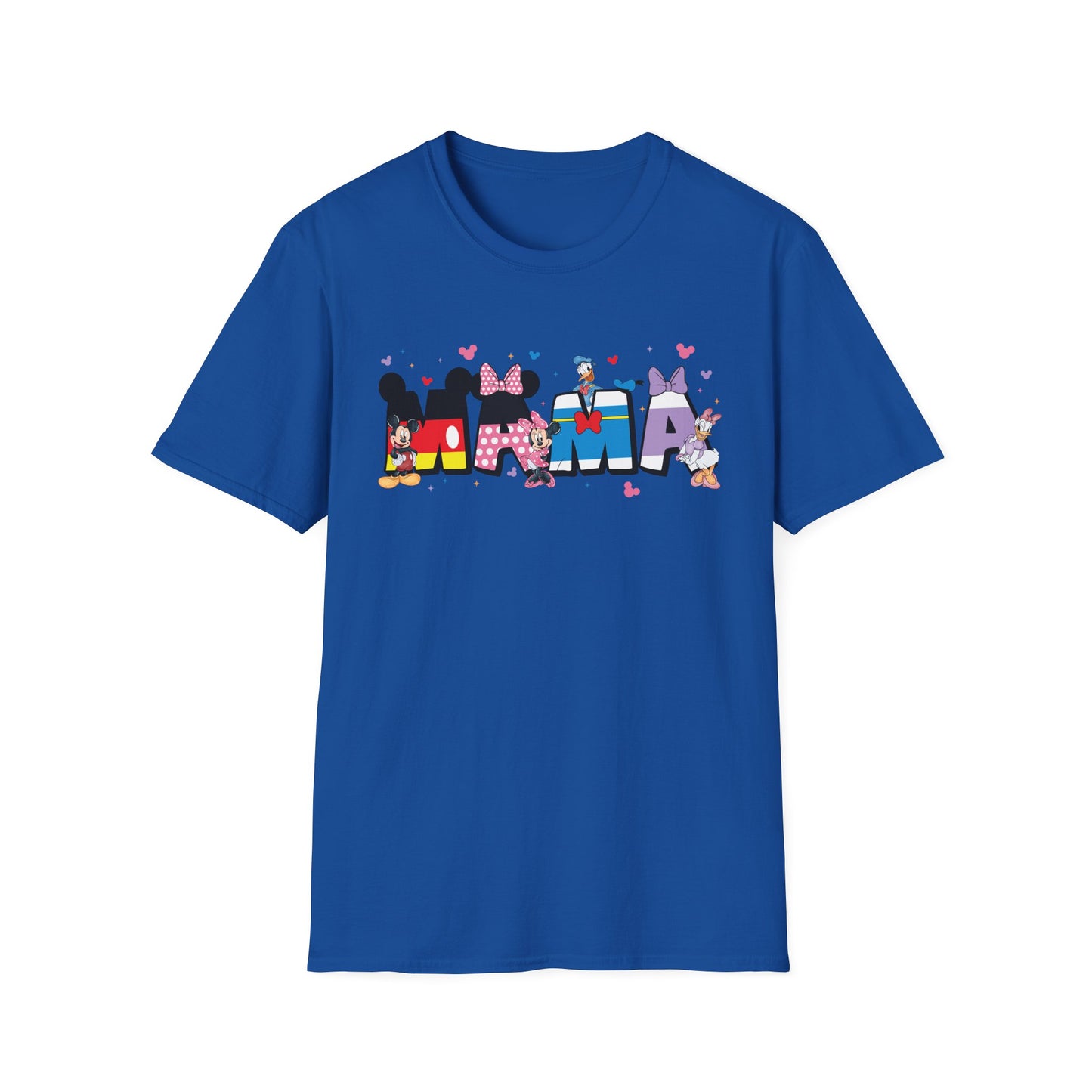 Mama Graphic T-Shirt — Cute Cartoon Lettering with Hearts