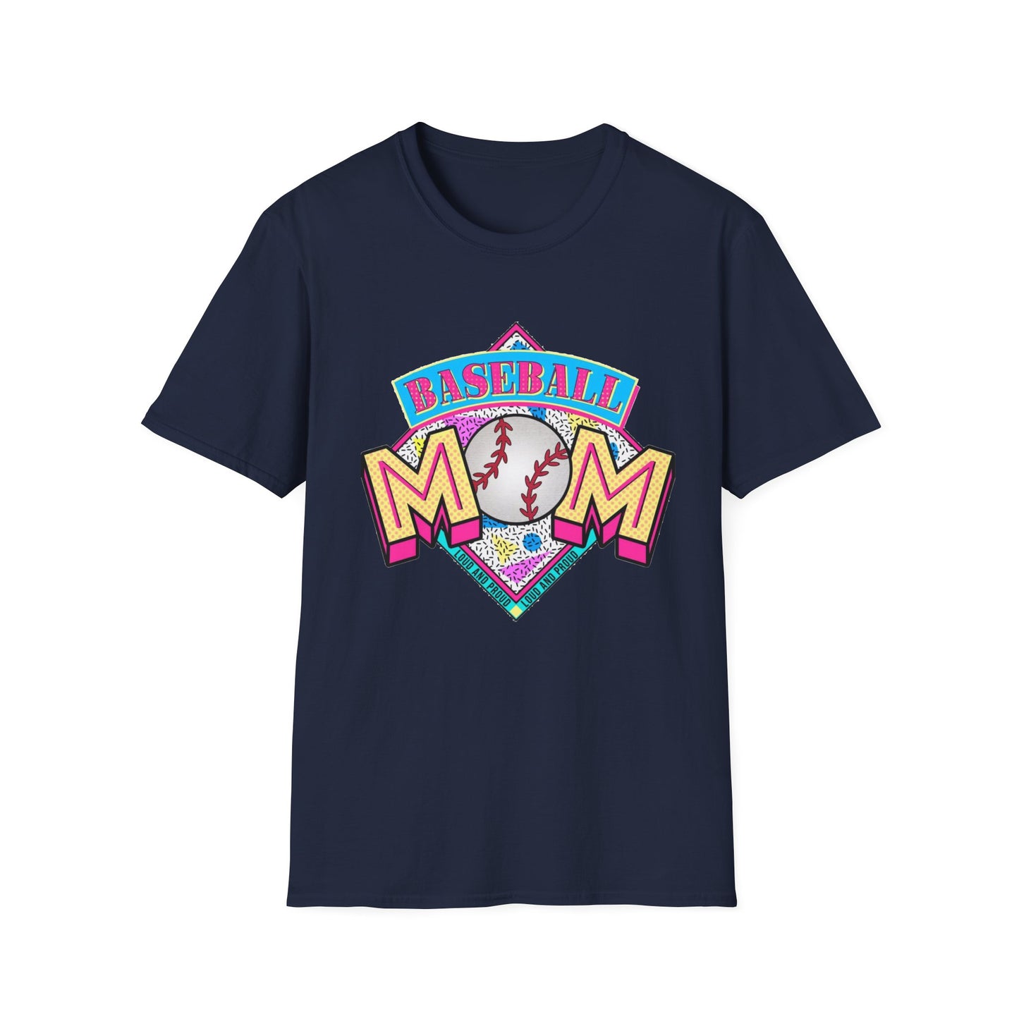 Baseball Mom T-Shirt — Retro Colorful Baseball Mom Graphic Tee