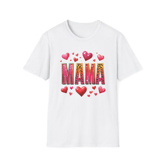 Mama Heart Tee — Colorful Leopard Print "MAMA" Mother's Day T‑Shirt