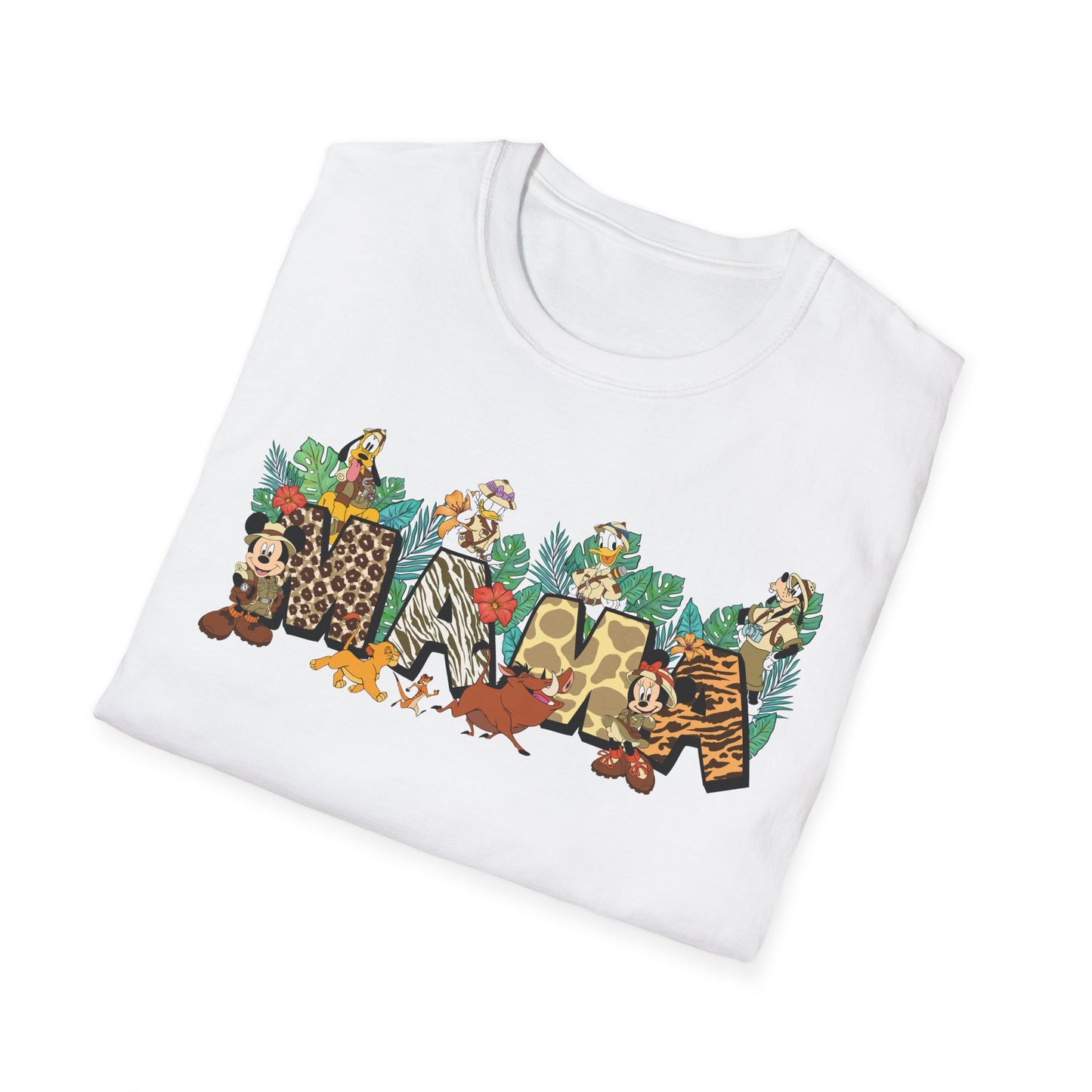 Safari Mama Shirt – Jungle Adventure Cartoon Tee | Animal Print Mom Shirt | Family Vacation Outfit