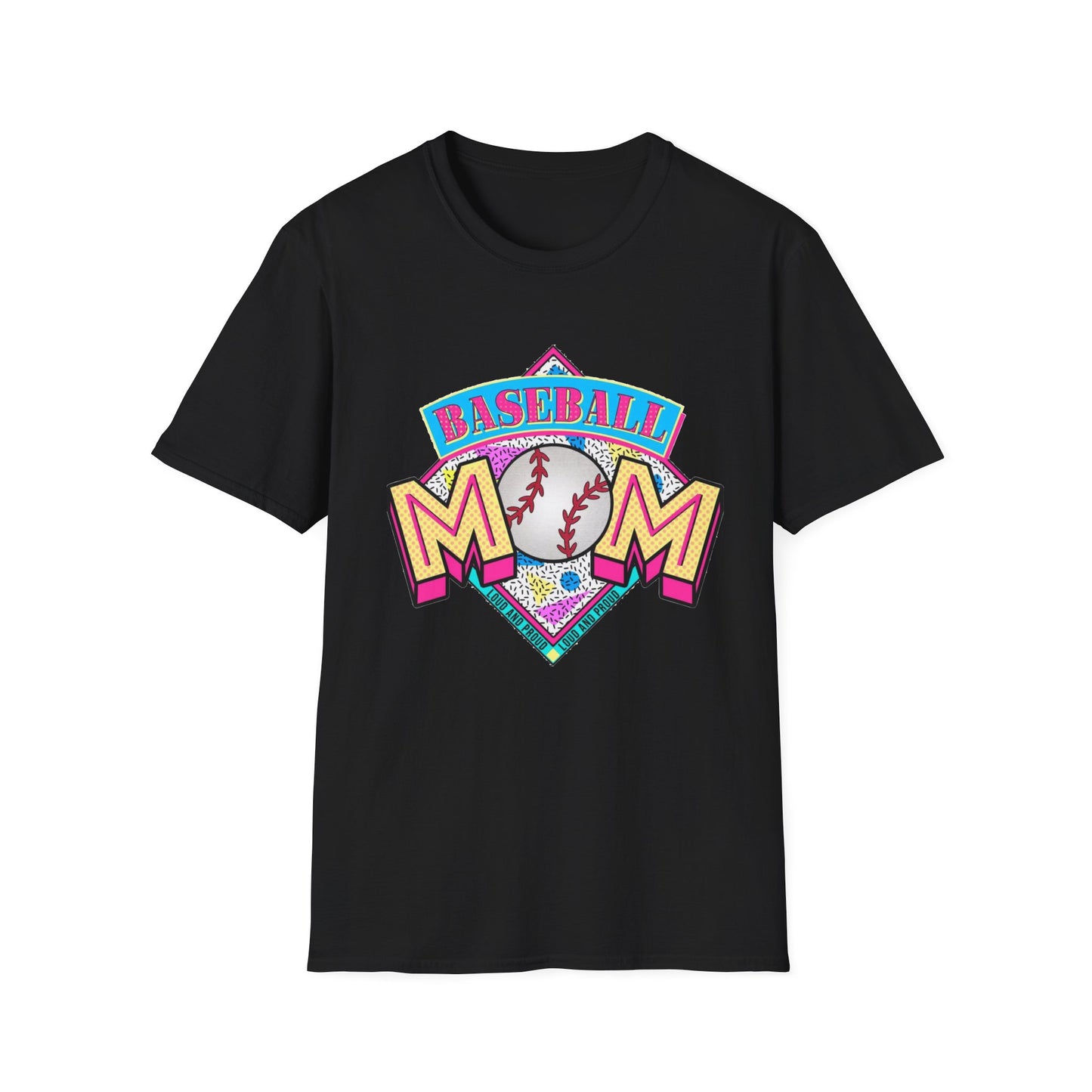 Baseball Mom T-Shirt — Retro Colorful Baseball Mom Graphic Tee