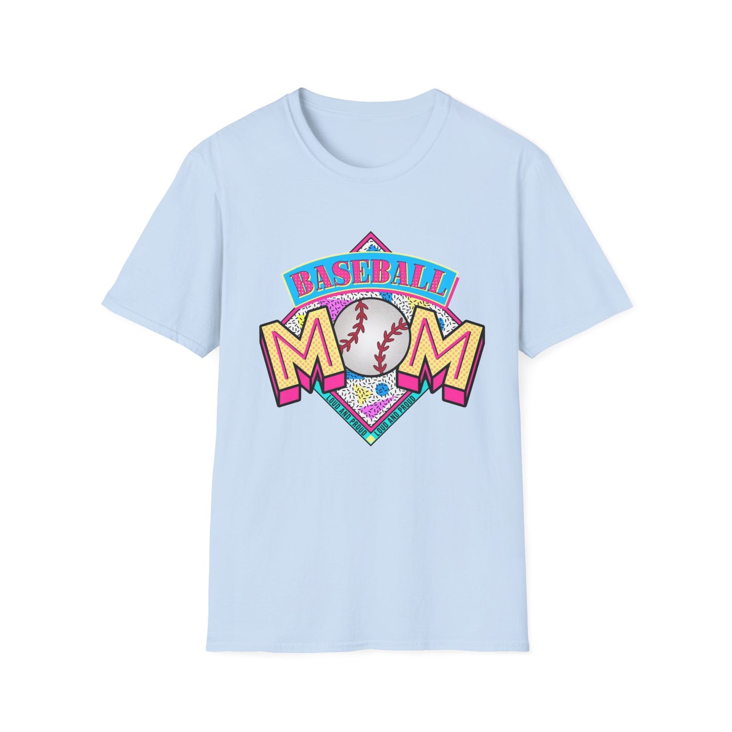 Baseball Mom T-Shirt — Retro Colorful Baseball Mom Graphic Tee