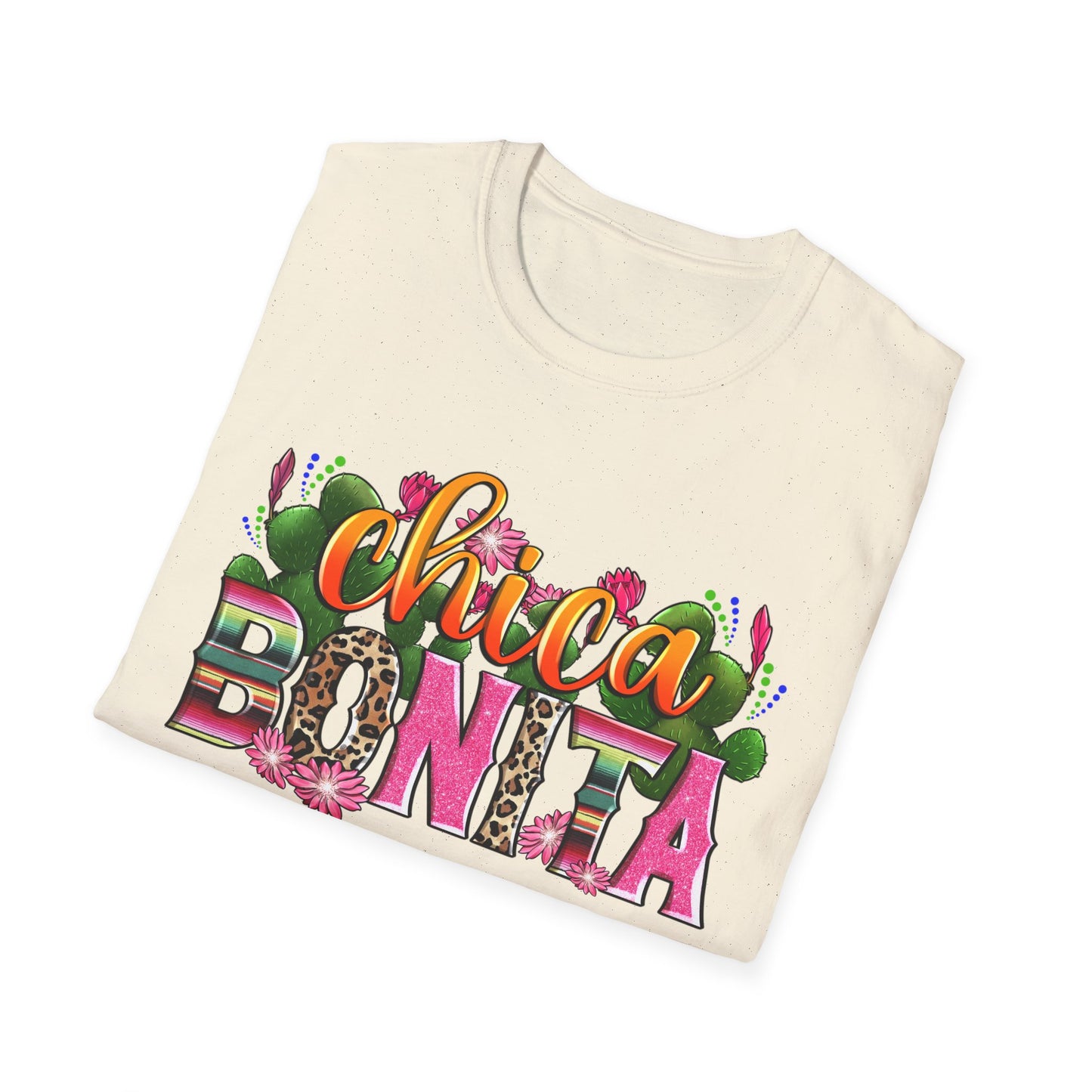 Chica Bonita Graphic T-Shirt — Colorful Floral Latina Pride Tee