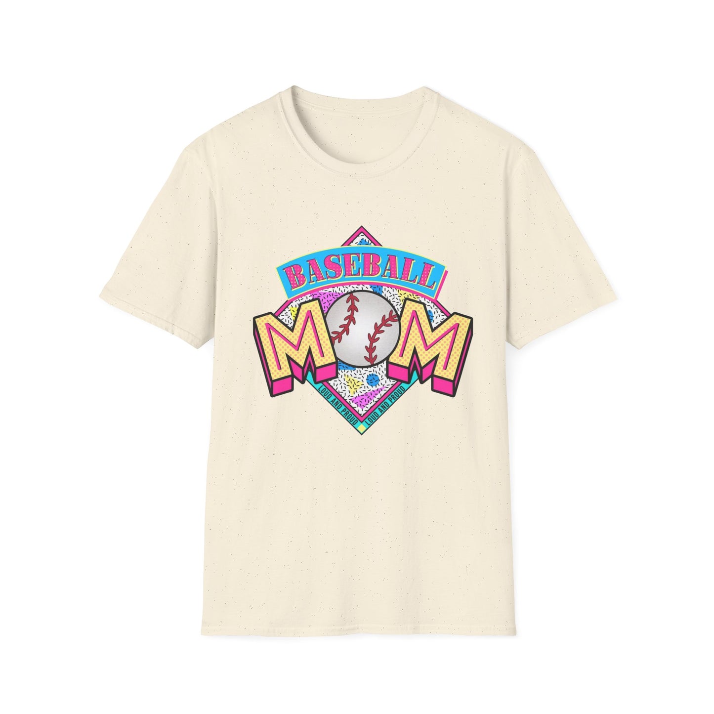 Baseball Mom T-Shirt — Retro Colorful Baseball Mom Graphic Tee