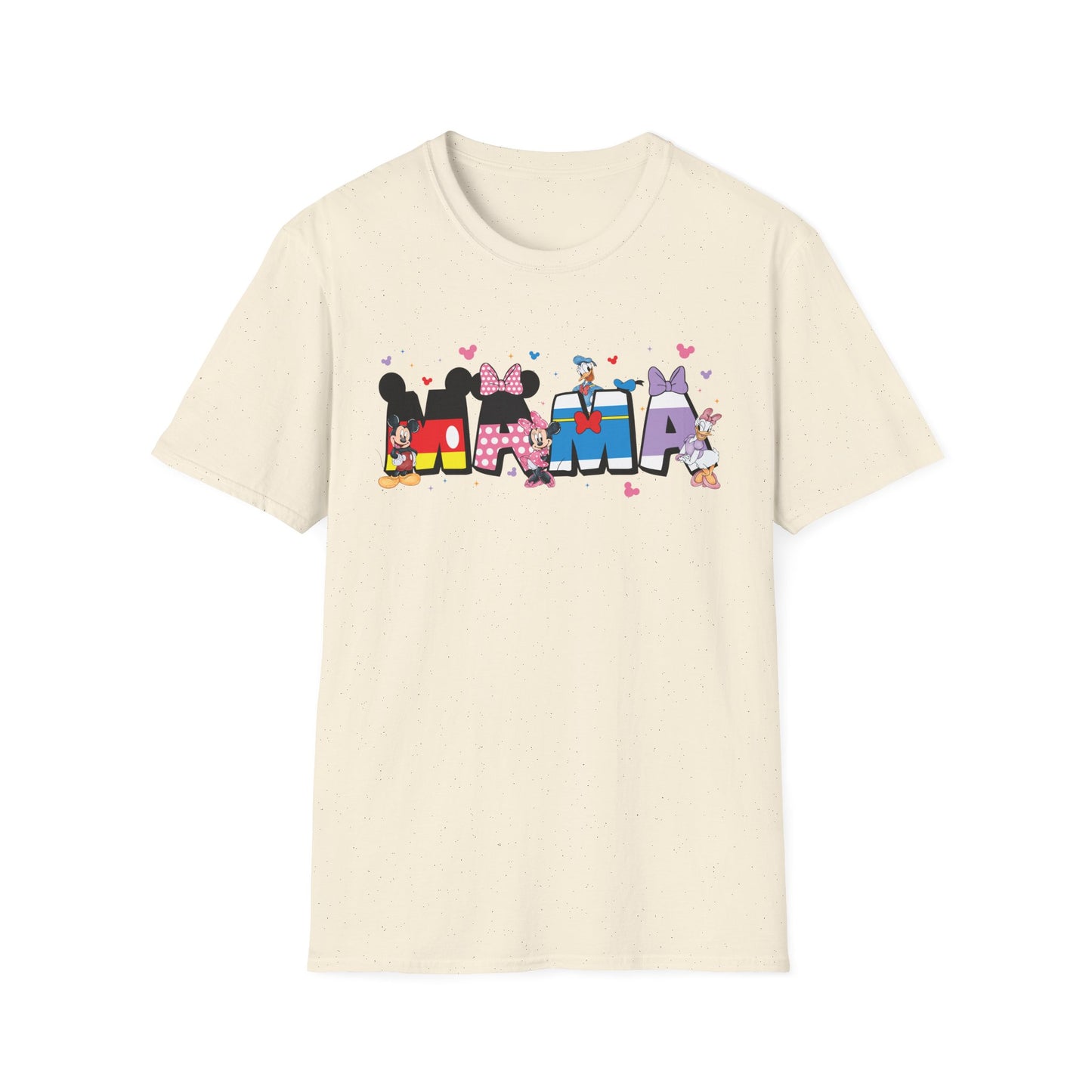 Mama Graphic T-Shirt — Cute Cartoon Lettering with Hearts