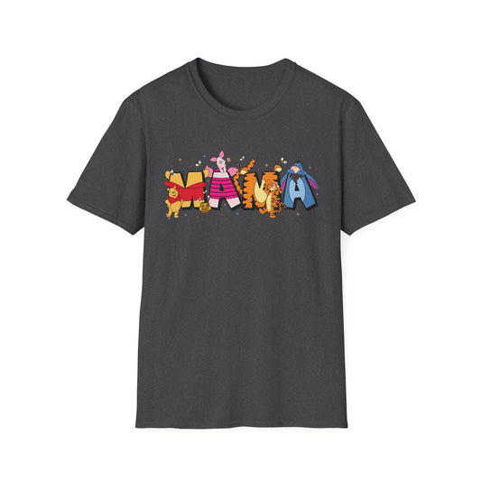 Mama Graphic T-Shirt — Colorful Animal Letter Mom Tee (MAMA)