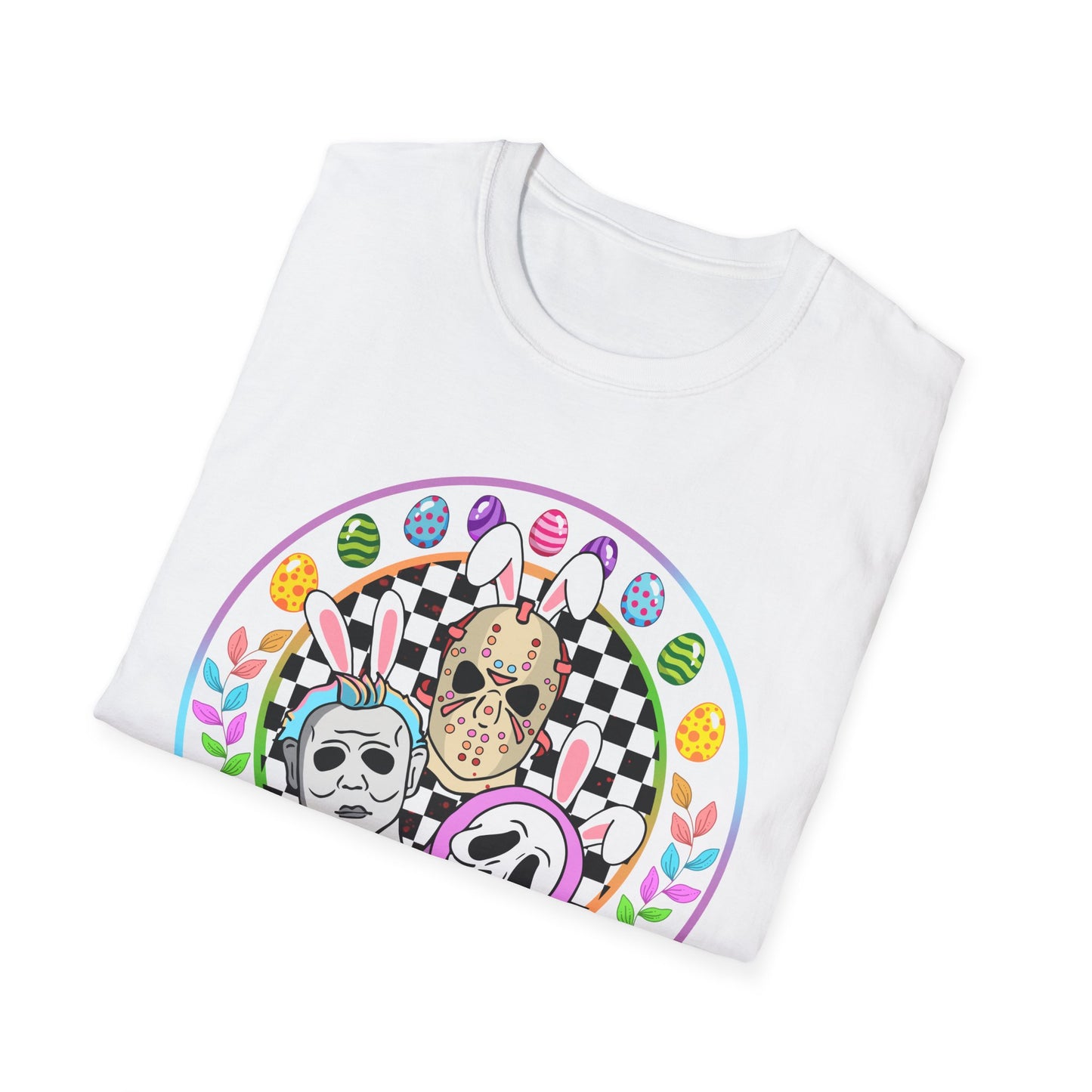 Prepare to Die Easter Horror T-Shirt — Pastel Slasher Mask Design