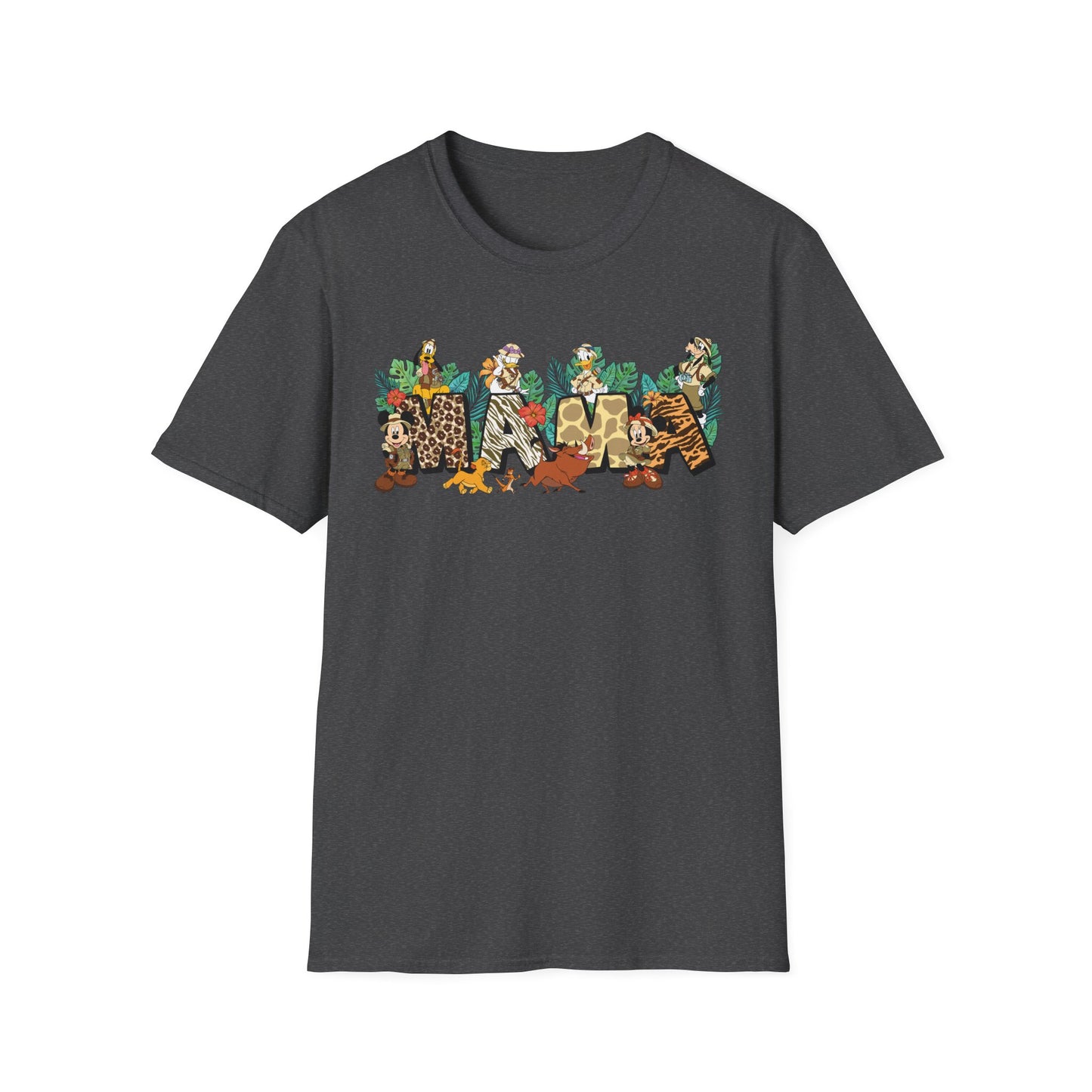 Safari Mama Shirt – Jungle Adventure Cartoon Tee | Animal Print Mom Shirt | Family Vacation Outfit