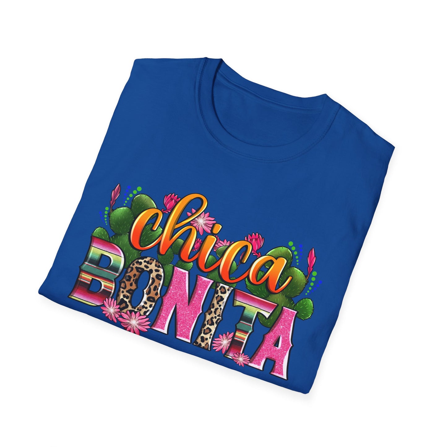 Chica Bonita Graphic T-Shirt — Colorful Floral Latina Pride Tee