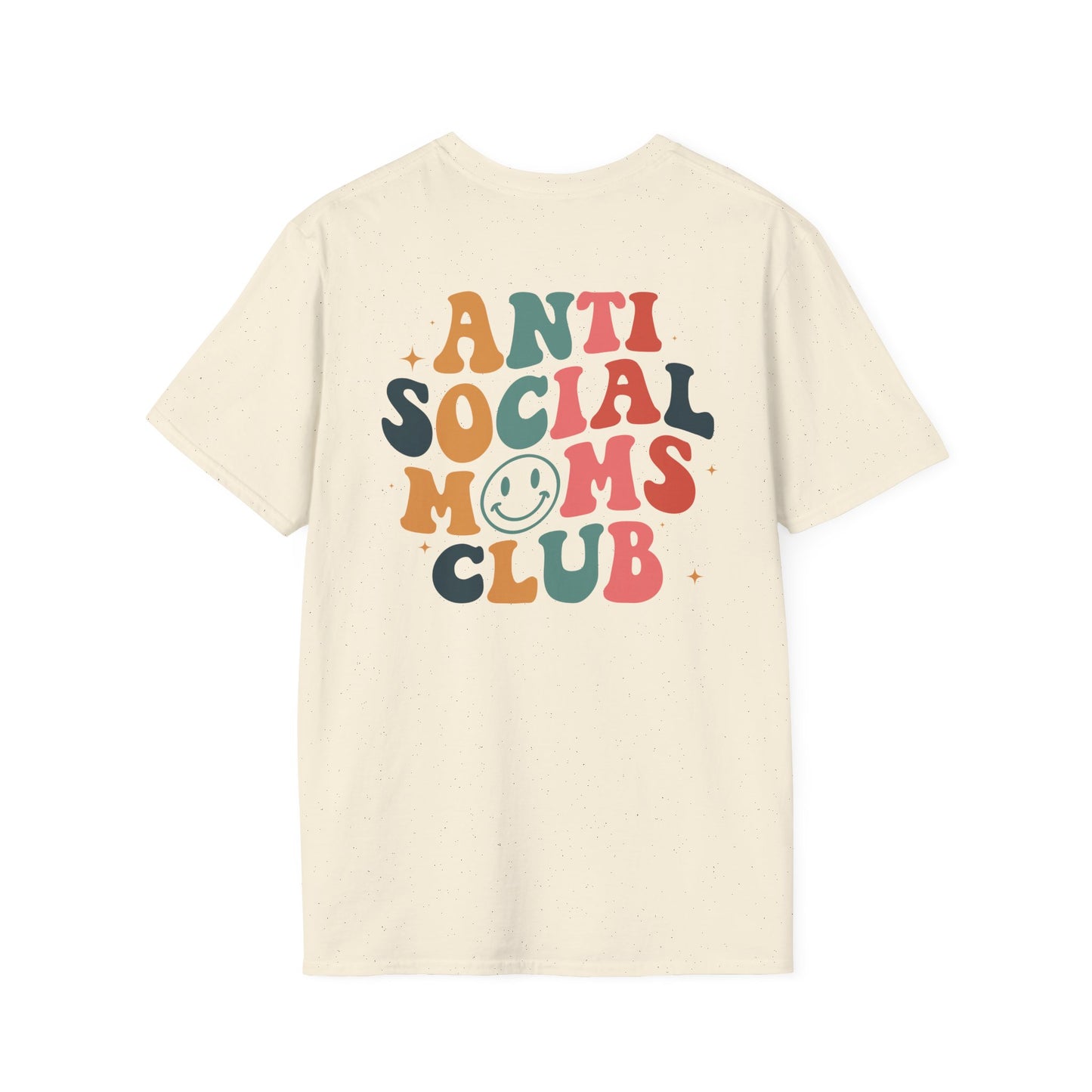 Anti Social Moms Club T-Shirt — Retro Smiley Mom Tee