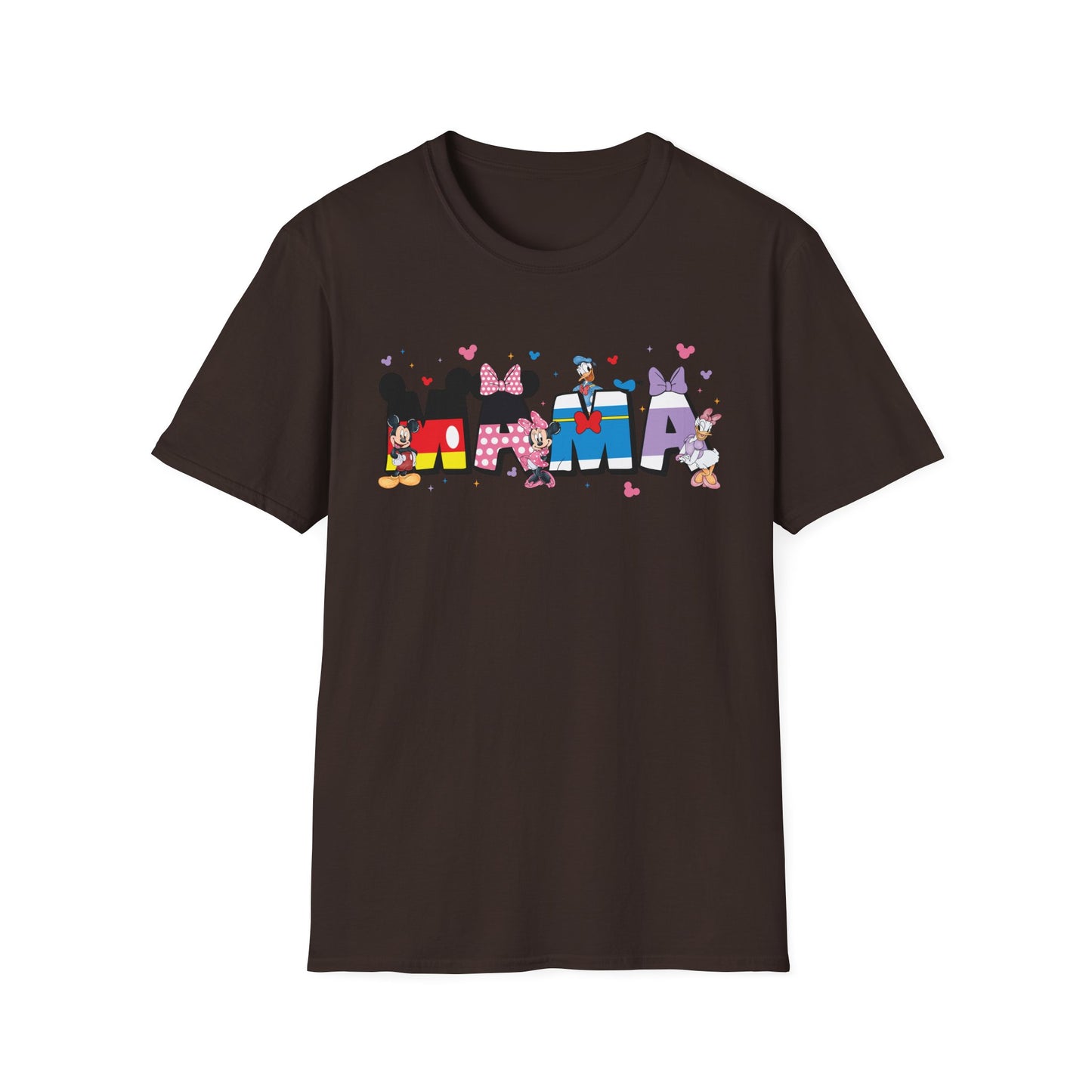 Mama Graphic T-Shirt — Cute Cartoon Lettering with Hearts