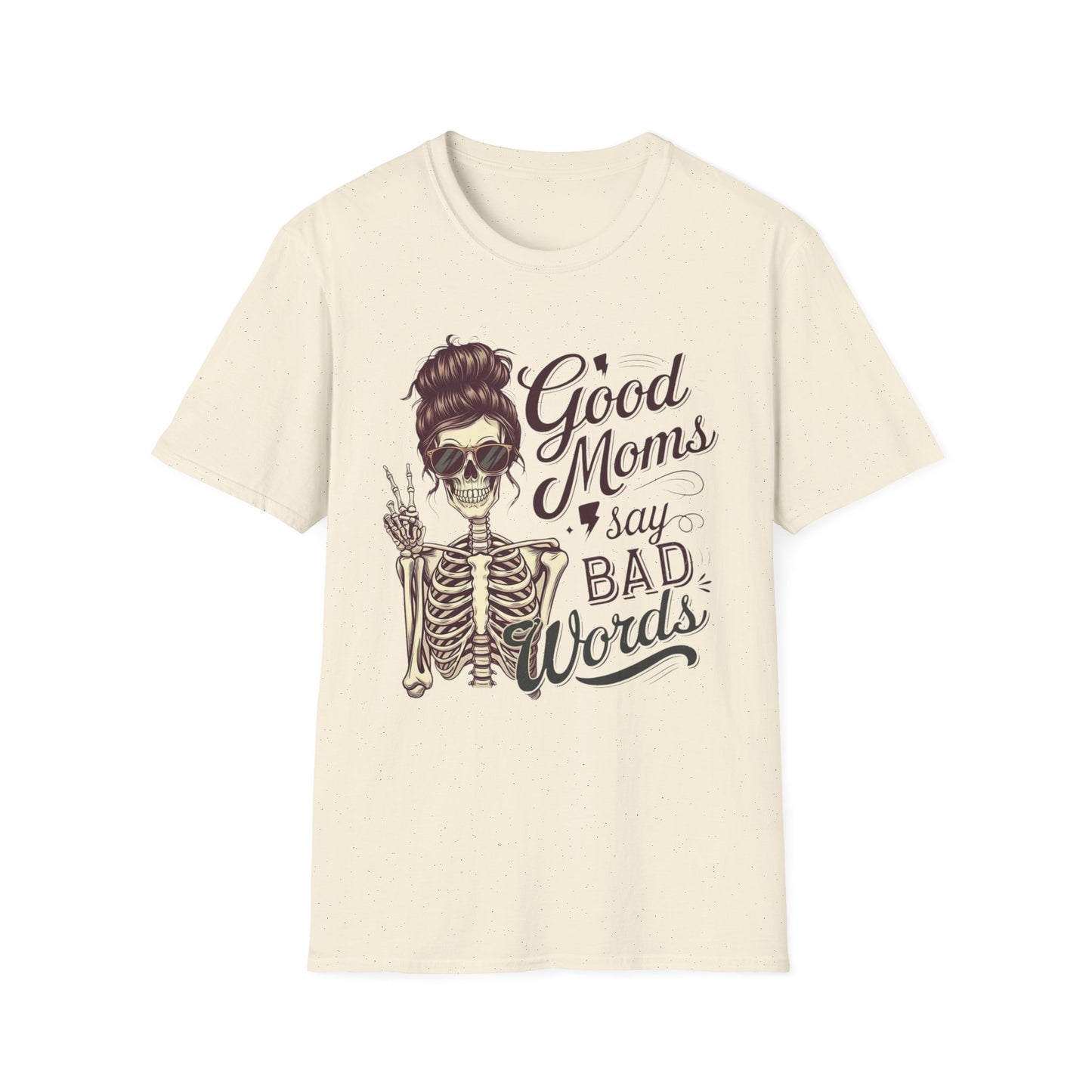 T-Shirt — "Good Moms Say Bad Words" Skeleton Mom Graphic Tee