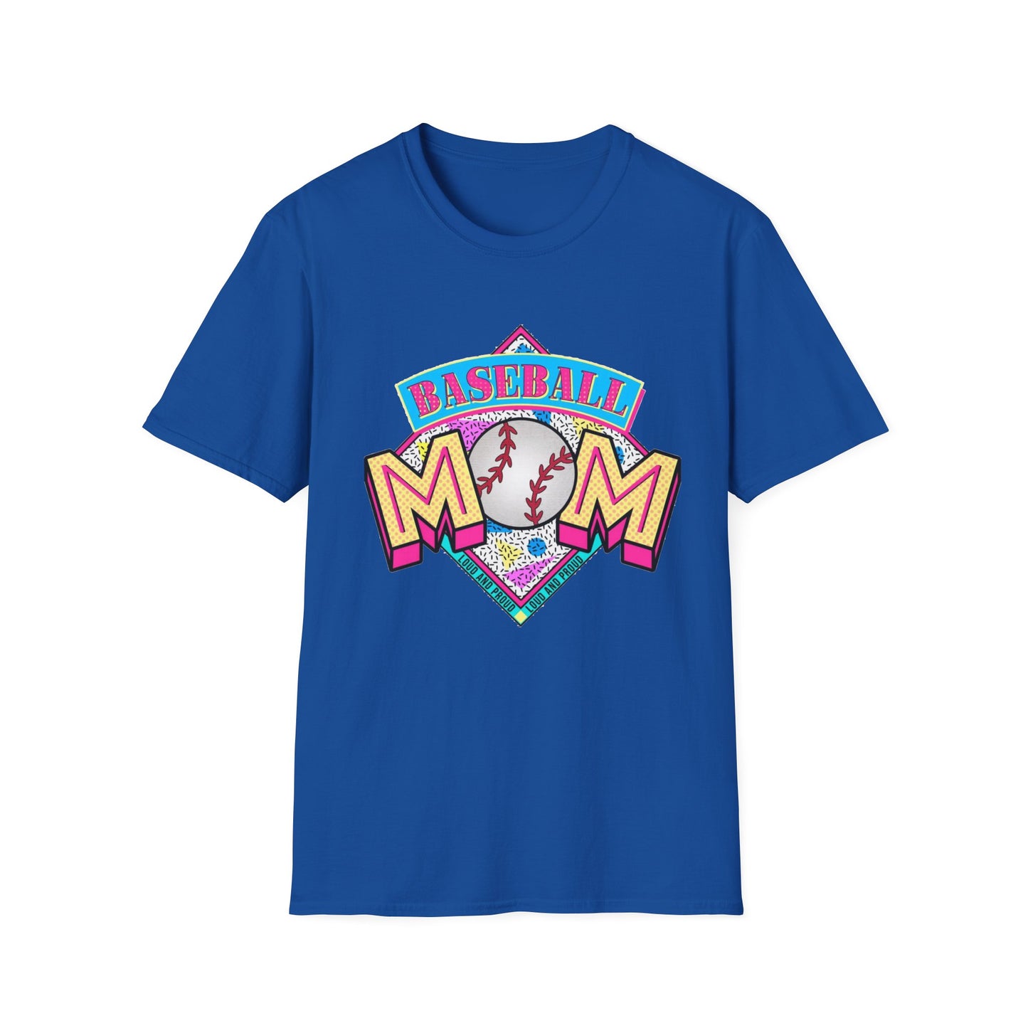 Baseball Mom T-Shirt — Retro Colorful Baseball Mom Graphic Tee