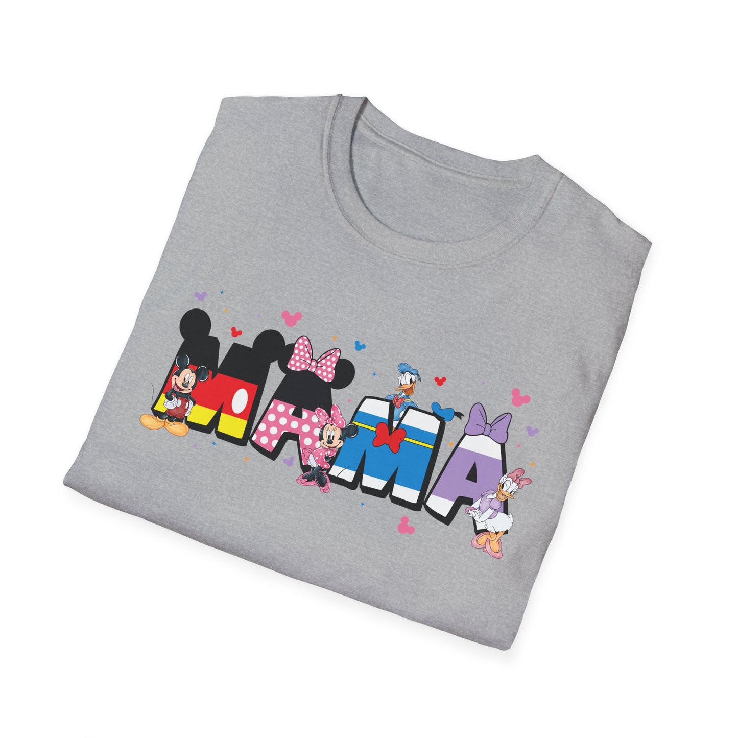 Mama Graphic T-Shirt — Cute Cartoon Lettering with Hearts