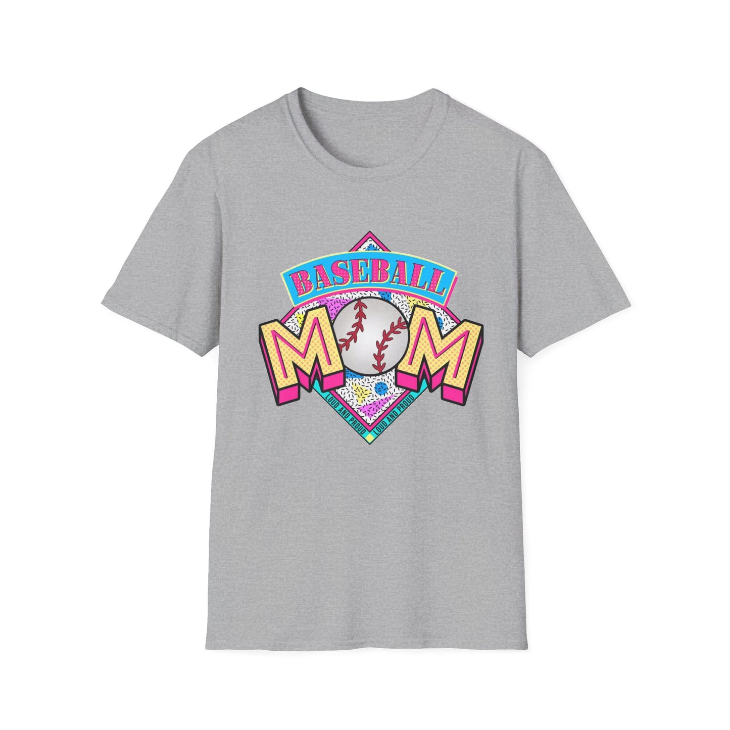 Baseball Mom T-Shirt — Retro Colorful Baseball Mom Graphic Tee