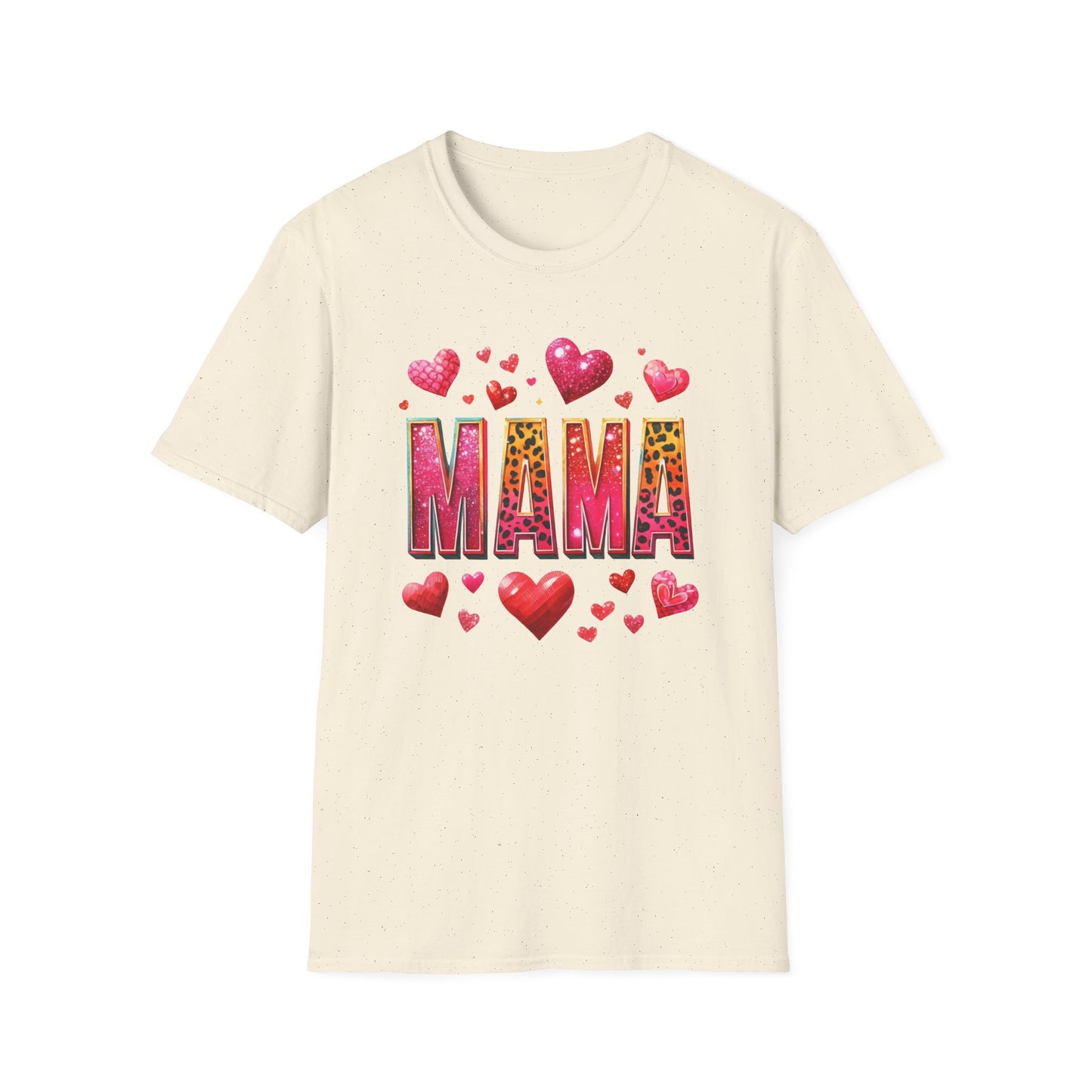 Mama Heart Tee — Colorful Leopard Print "MAMA" Mother's Day T‑Shirt