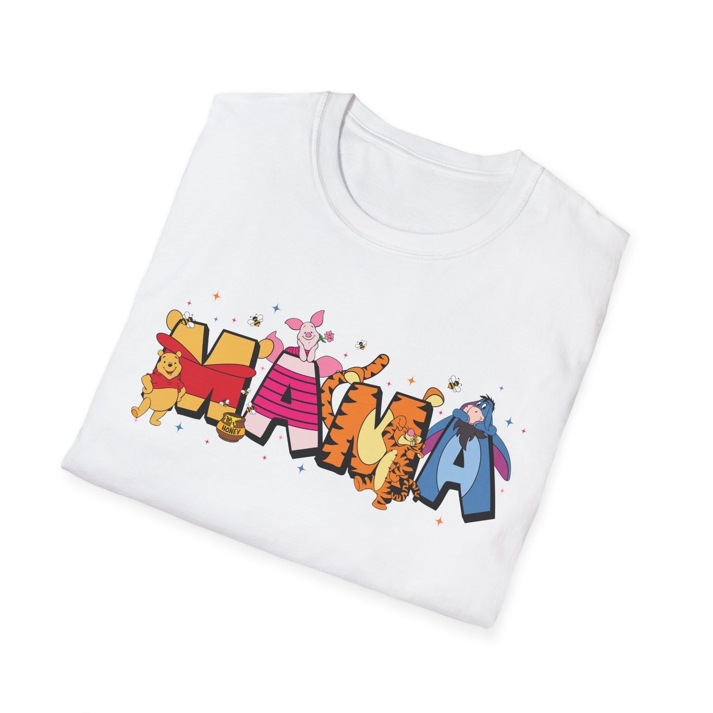 Mama Graphic T-Shirt — Colorful Animal Letter Mom Tee (MAMA)