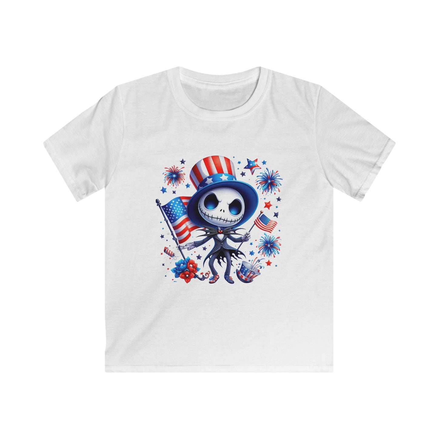 Kids 4th of July Jack Skellington Patriot Tee