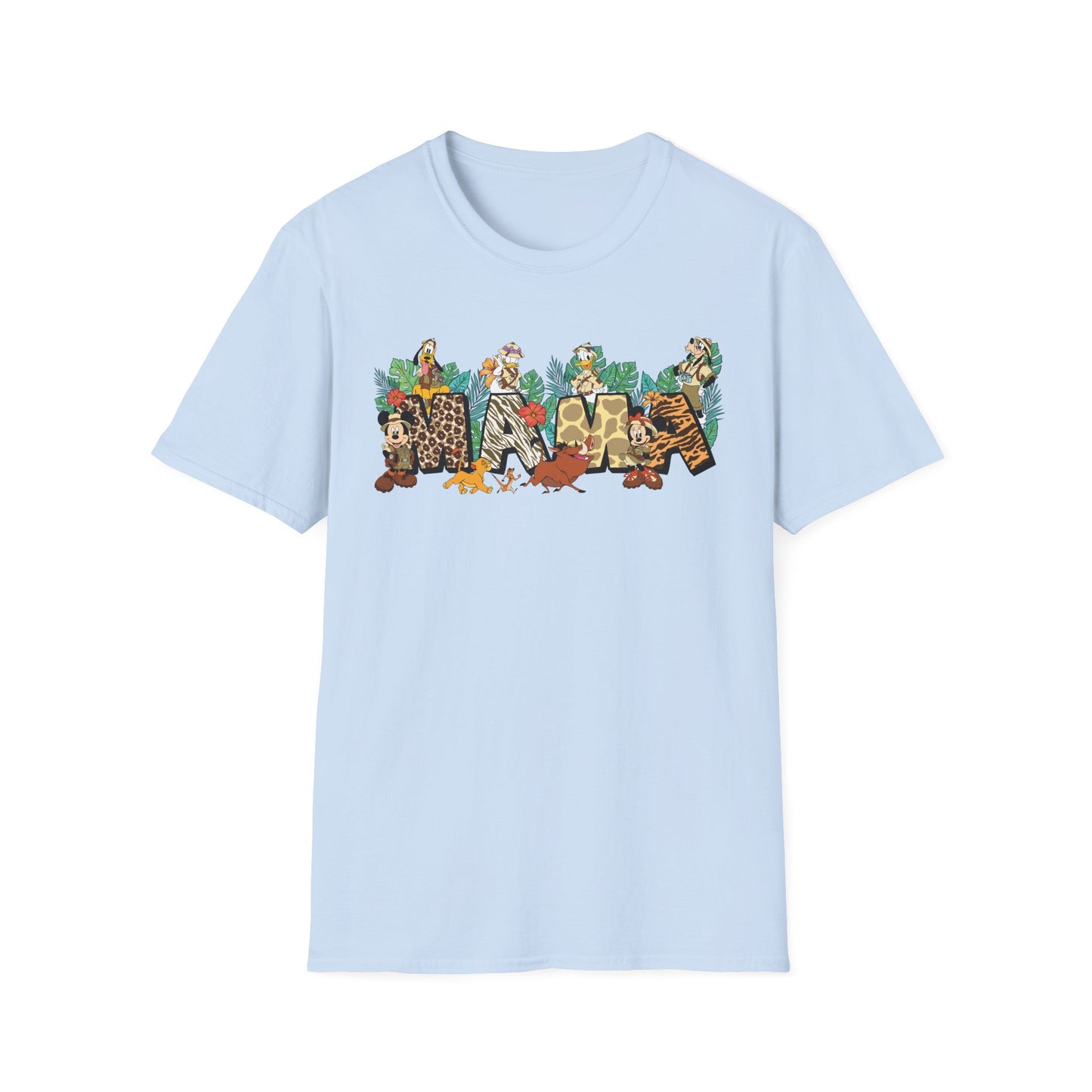 Safari Mama Shirt – Jungle Adventure Cartoon Tee | Animal Print Mom Shirt | Family Vacation Outfit