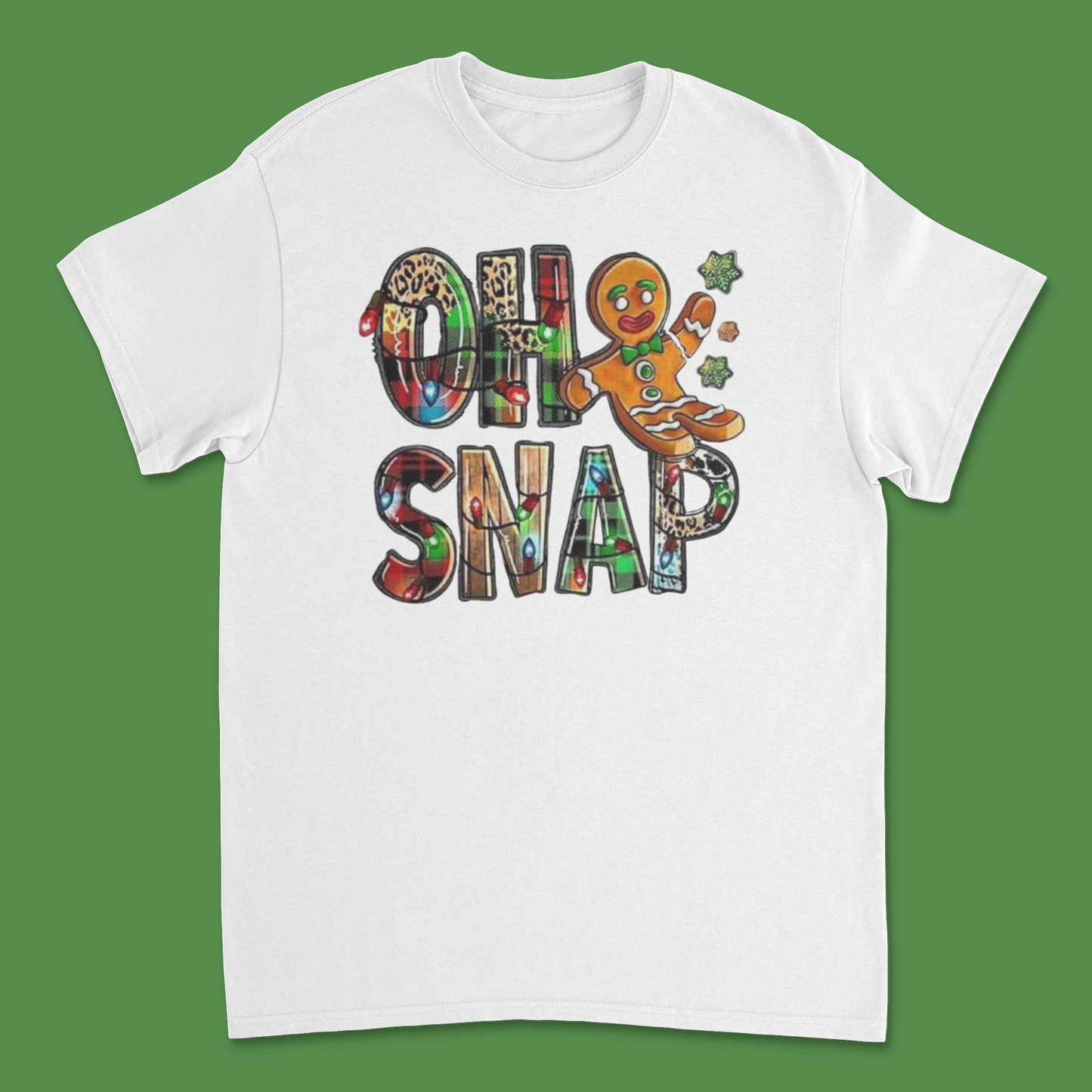 Oh Snap! Gingerbread Man Christmas Shirt - Funny Holiday Graphic Tee
