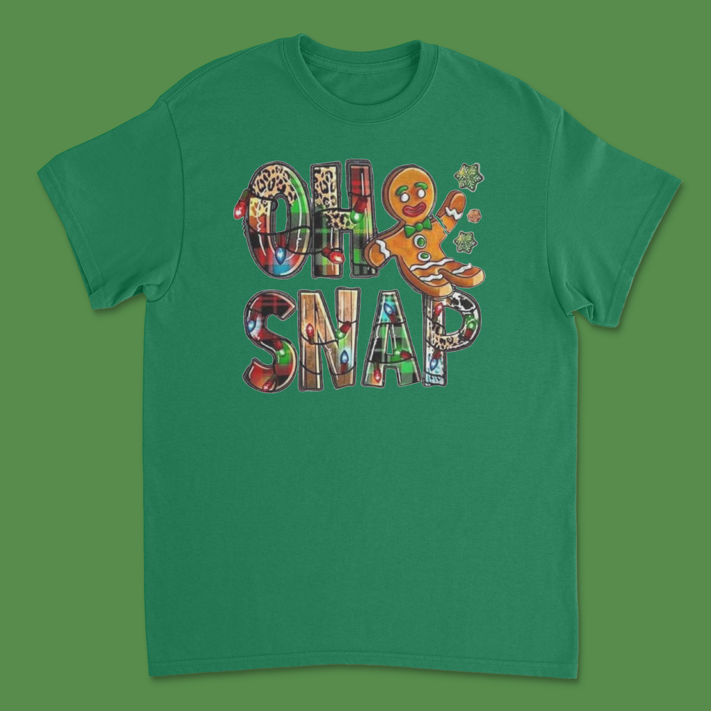 Oh Snap! Gingerbread Man Christmas Shirt - Funny Holiday Graphic Tee