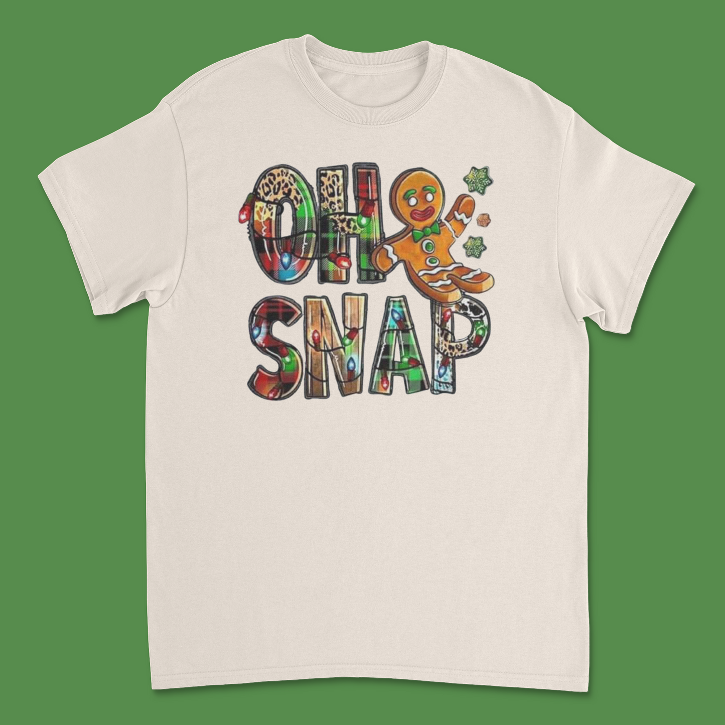 Oh Snap! Gingerbread Man Christmas Shirt - Funny Holiday Graphic Tee