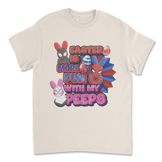 Web-Slinging Easter Fun: Peeps & Heroics Tee