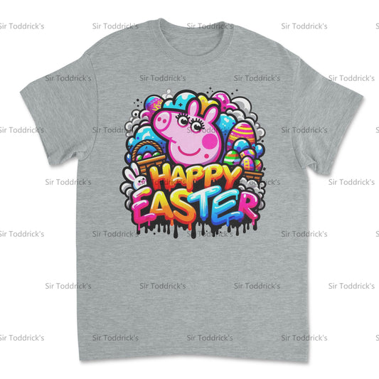 Oink! Happy Easter – Peppa-Inspired Tee