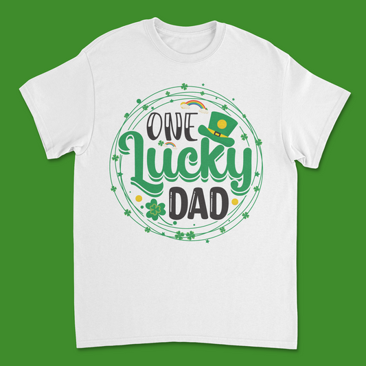 Saint Patrick's Day "One Lucky Dad" Tee