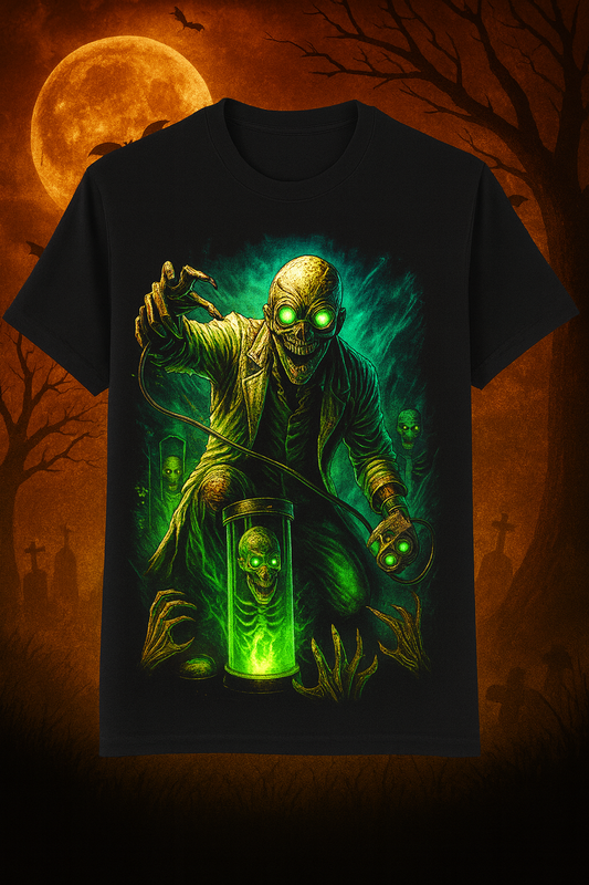 Mad Scientist Halloween Hoodie – Glowing Green Lab Horror Pullover for Spooky Season